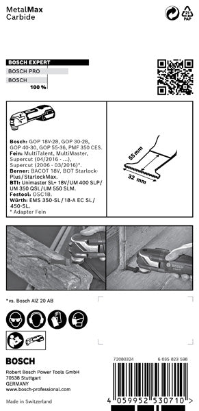 EXPERT MetalMax PAIZ 32 AIT Blatt für Multifunktionswerkzeuge, 50 x 32 mm