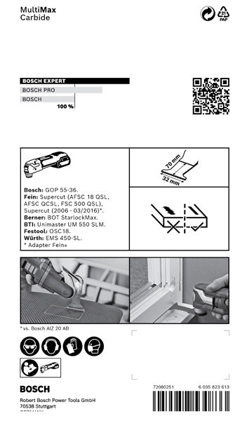 EXPERT MultiMax MAII 32 APIT Blatt für Multifunktionswerkzeuge, 32 mm