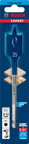 EXPERT SelfCut Speed Flachfräsbohrer, 25 x 152 mm