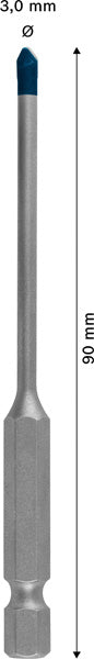 EXPERT HEX-9 HardCeramic Bohrer, 3 x 90 mm