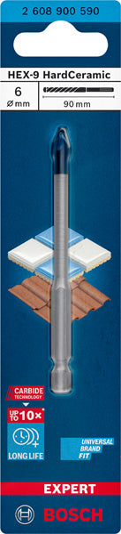 EXPERT HEX-9 HardCeramic Bohrer, 6 x 90 mm