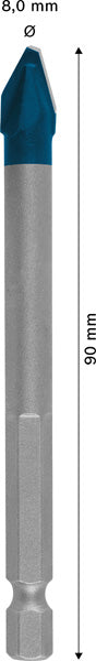 EXPERT HEX-9 HardCeramic Bohrer, 8 x 90 mm
