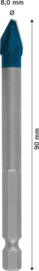 EXPERT HEX-9 HardCeramic Bohrer, 8 x 90 mm