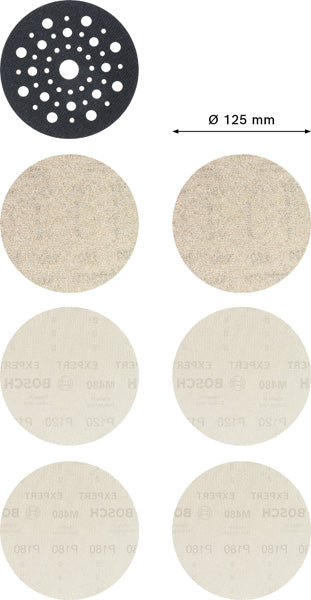 EXPERT M480 Starter-Set für Exzenterschleifer, 125 mm, 7-tlg.