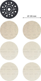 EXPERT M480 Starter-Set für Exzenterschleifer, 125 mm, 7-tlg.