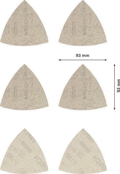 EXPERT M480 Schleifnetz-Set, 93 x 93 mm, 6 Stück