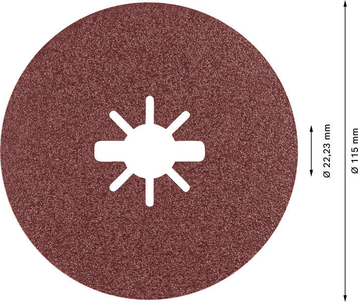 EXPERT R781 Prisma Ceramic Fiberscheibe, X-LOCK, 115 mm, 22,23 mm, K 60, 5-tlg.