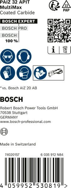 EXPERT MultiMax PAIZ 32 APIT Blatt für Multifunktionswerkzeuge, 32 mm, 10 Stück
