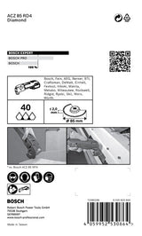EXPERT Grout Segment Blade ACZ 85 RD4 Blatt für Multifunktionswerkzeuge, 85 mm