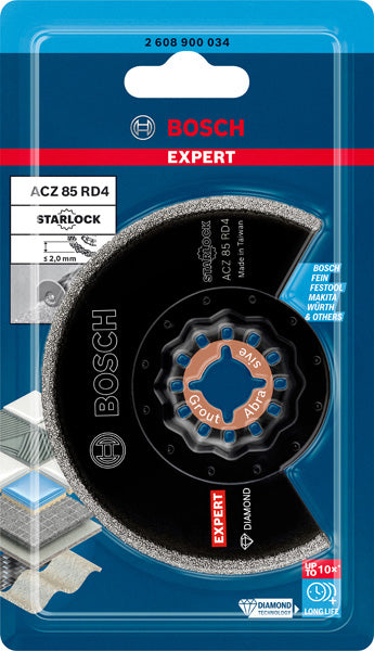EXPERT Grout Segment Blade ACZ 85 RD4 Blatt für Multifunktionswerkzeuge, 85 mm