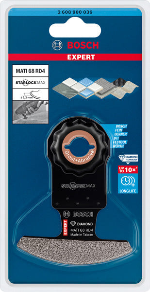 EXPERT Corner Blade MATI 68 RD4 Blatt für Multifunktionswerkzeuge, 68 x 30 mm