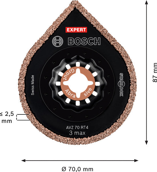 EXPERT 3 max AVZ 70 RT4 Platte, 70 mm, 10 Stück