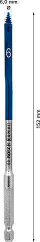 EXPERT SelfCut Speed Flachfräsbohrer, 6 x 152 mm