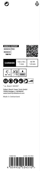 EXPERT ‘Thin Tough Metal’ S 922 EHM Säbelsägeblatt, 3 Stück