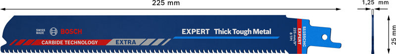EXPERT Thick Tough Metal S1155CHC Säbelsägeblatt, 3 Stück