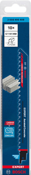 EXPERT ‘Aerated Concrete’ S 1141 HM Säbelsägeblatt, 10 Stück