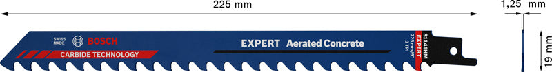 EXPERT ‘Aerated Concrete’ S 1141 HM Säbelsägeblatt, 10 Stück