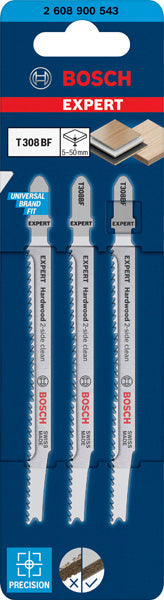 EXPERT ‘Hardwood 2-side clean’ T 308 BF Stichsägeblatt, 3 Stück