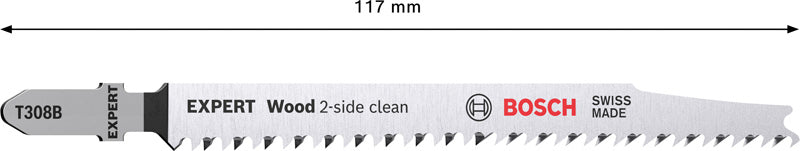 EXPERT ‘Wood 2-side clean’ T 308 B Stichsägeblatt, 100 Stück