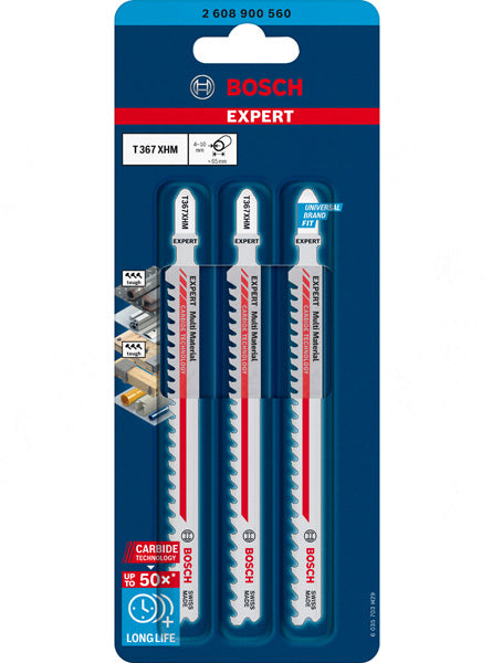 EXPERT ‘Multi Material‘ T 367 XHM Stichsägeblatt, 3 Stück