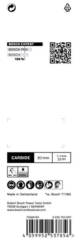 EXPERT Stainless Steel T118AHM Stichsägeblatt, 3 Stück