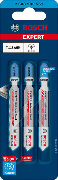 EXPERT Stainless Steel T118AHM Stichsägeblatt, 3 Stück