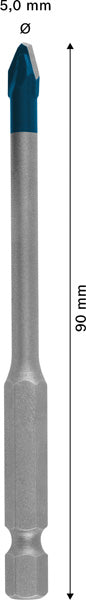 EXPERT HEX-9 HardCeramic Bohrer, 5 x 90 mm