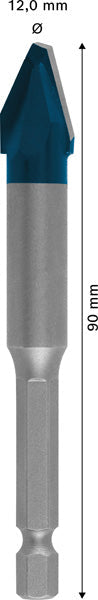 EXPERT HEX-9 HardCeramic Bohrer, 12 x 90 mm