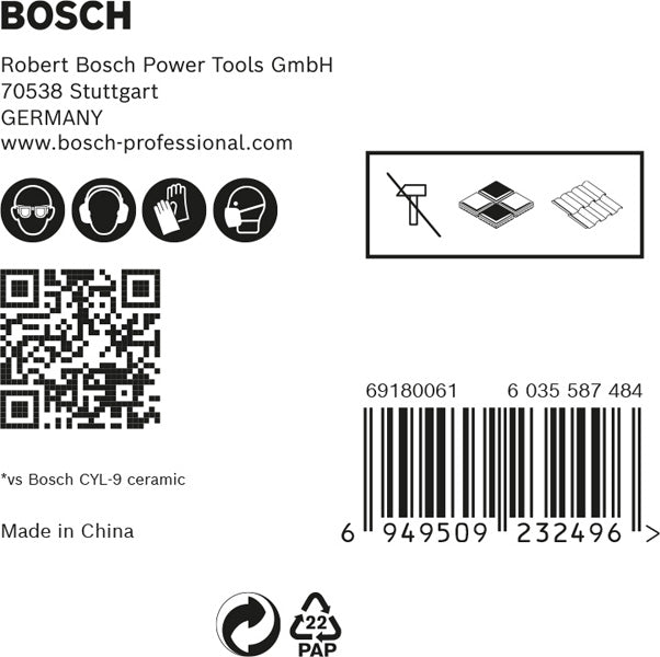 EXPERT HEX-9 HardCeramic Bohrer-Set, 4/5/6/8/10 mm, 5-tlg.