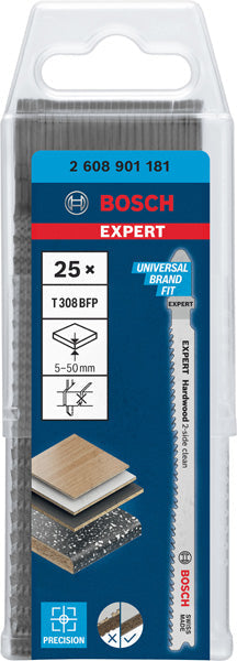 EXPERT ‘Hardwood 2-side clean’ T 308 BFP Stichsägeblatt, 25 Stück