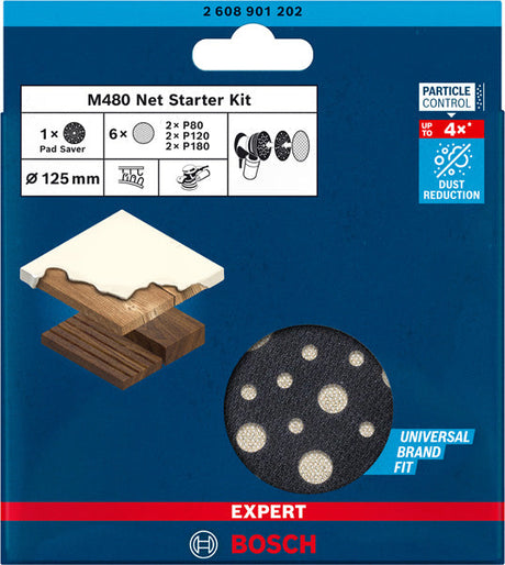 EXPERT M480 Starter-Set für Exzenterschleifer, 125 mm, 7-tlg.
