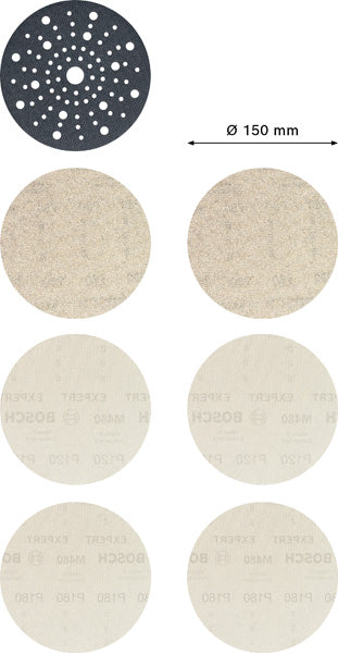 EXPERT M480 Starter-Set für Exzenterschleifer, 150 mm, 7-tlg.