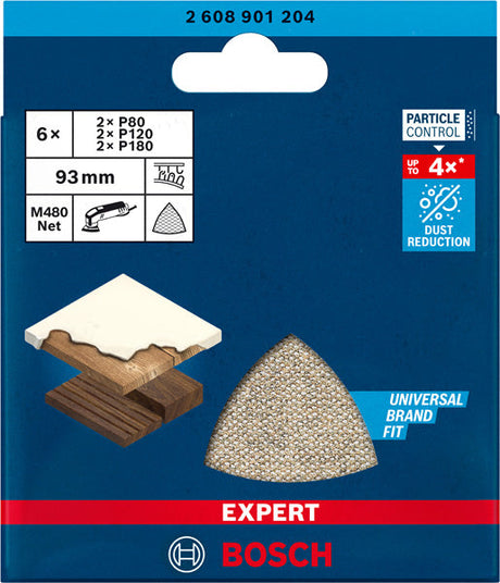 EXPERT M480 Schleifnetz-Set, 93 x 93 mm, 6 Stück