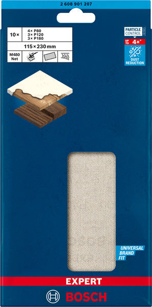 EXPERT M480 Schleifnetz-Set, 115 x 230 mm, 10 Stück