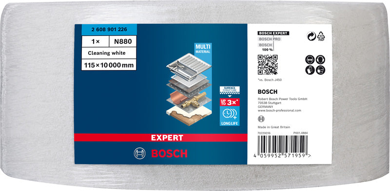 EXPERT N880 Vliesrolle zum Handschleifen, 115 mm x 10 m