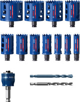 EXPERT Tough Material Lochsäge-Set, 20/22/25/32/35/40/44/51/60/68/76 mm, 14-tlg.