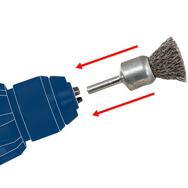 PRO Metal clean Scheibenbürste, zylindrischer Schaft, 100 x 0,2 mm