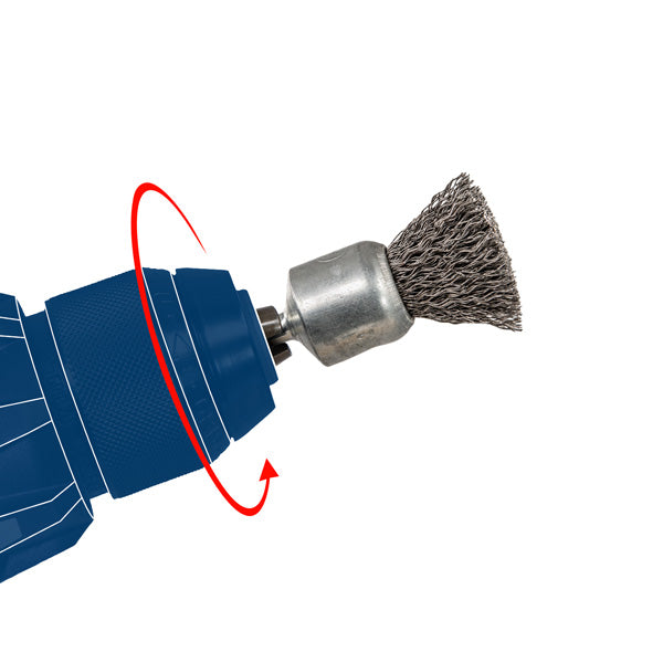 PRO Metal clean Scheibenbürste, gerader Schaft, 75 x 0,2 mm