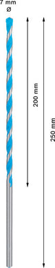 EXPERT CYL-9 MultiConstruction Bohrer, 7 x 200 x 250 mm
