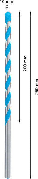 EXPERT CYL-9 MultiConstruction Bohrer, 10 x 200 x 250 mm