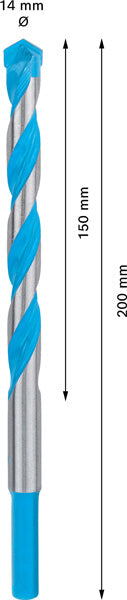 EXPERT CYL-9 MultiConstruction Bohrer, 14 x 150 x 200 mm