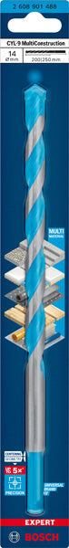 EXPERT CYL-9 MultiConstruction Bohrer, 14 x 200 x 250 mm