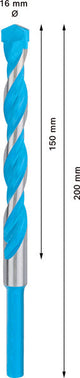 EXPERT CYL-9 MultiConstruction Bohrer, 16 x 150 x 200 mm