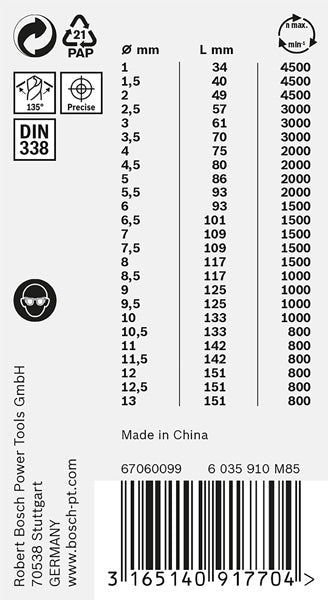 HSS-Spiralbohrer-Set PointTeQ, 25-tlg., ProBox, 1–13 mm