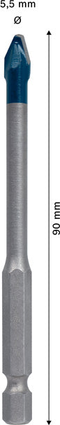 EXPERT HEX-9 Hard Ceramic-Bohrer 5,5 x 90 mm