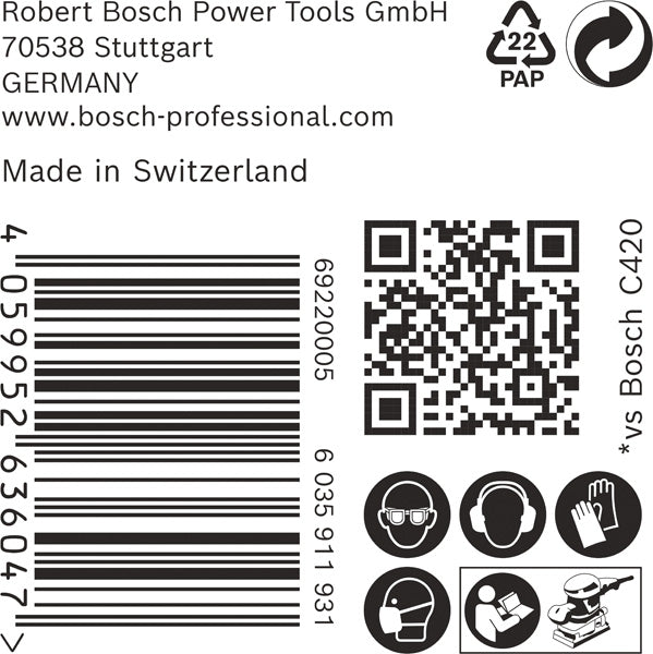 EXPERT C470 Schleifpapier, 115 x 107 mm 50 Stück