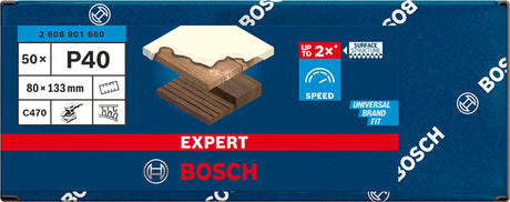 EXPERT C470 Schleifpapier, 80 x 133 mm 50 Stück