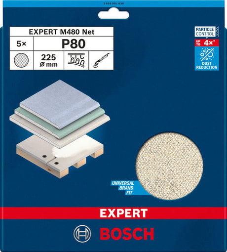 EXPERT M480 Schleifnetz, 225 mm 5 Stück