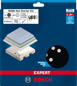 EXPERT M480 Schleifnetz-Set, 225 mm, K 80/120/180/Schleiftellerschoner, 7 Stück