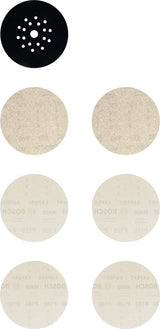 EXPERT M480 Schleifnetz-Set, 225 mm, K 80/120/180/Schleiftellerschoner, 7 Stück